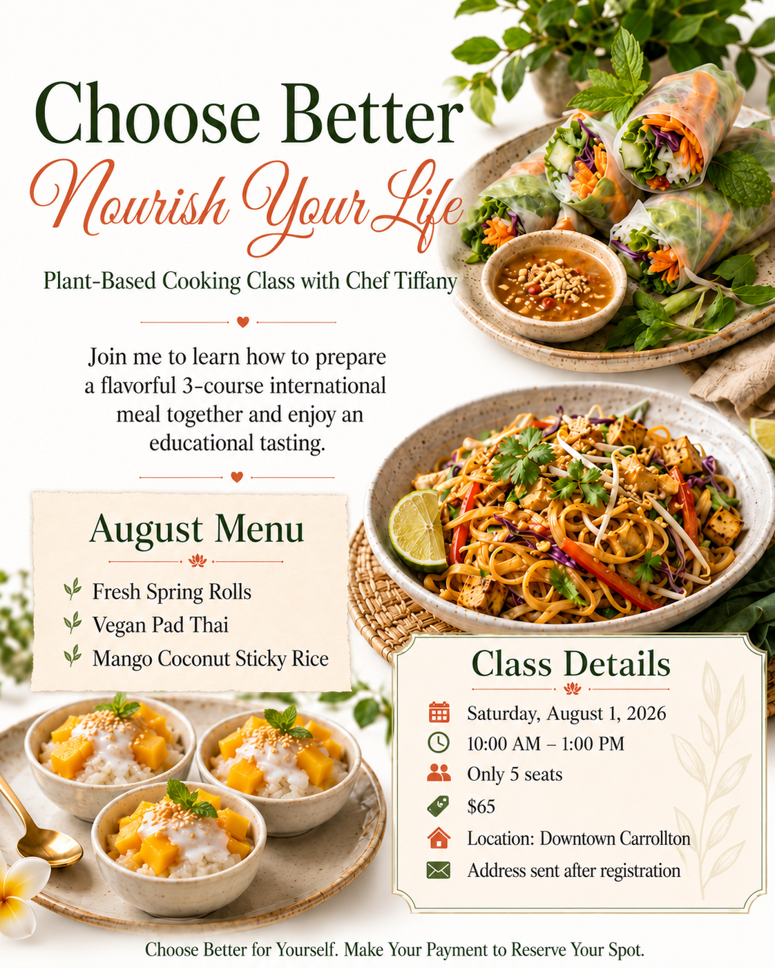August Cooking Class